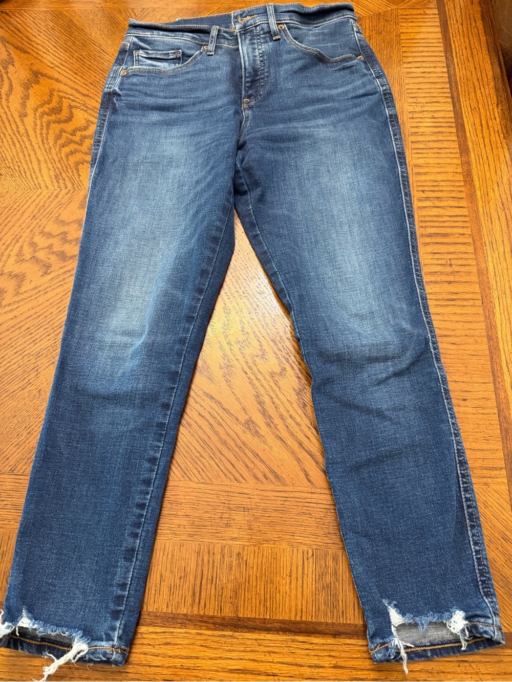 Express Women's Dark Blue Ankle Crop Jeans